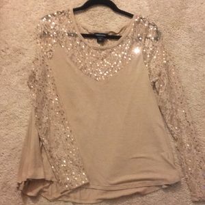 Moda International sparkling sequined top